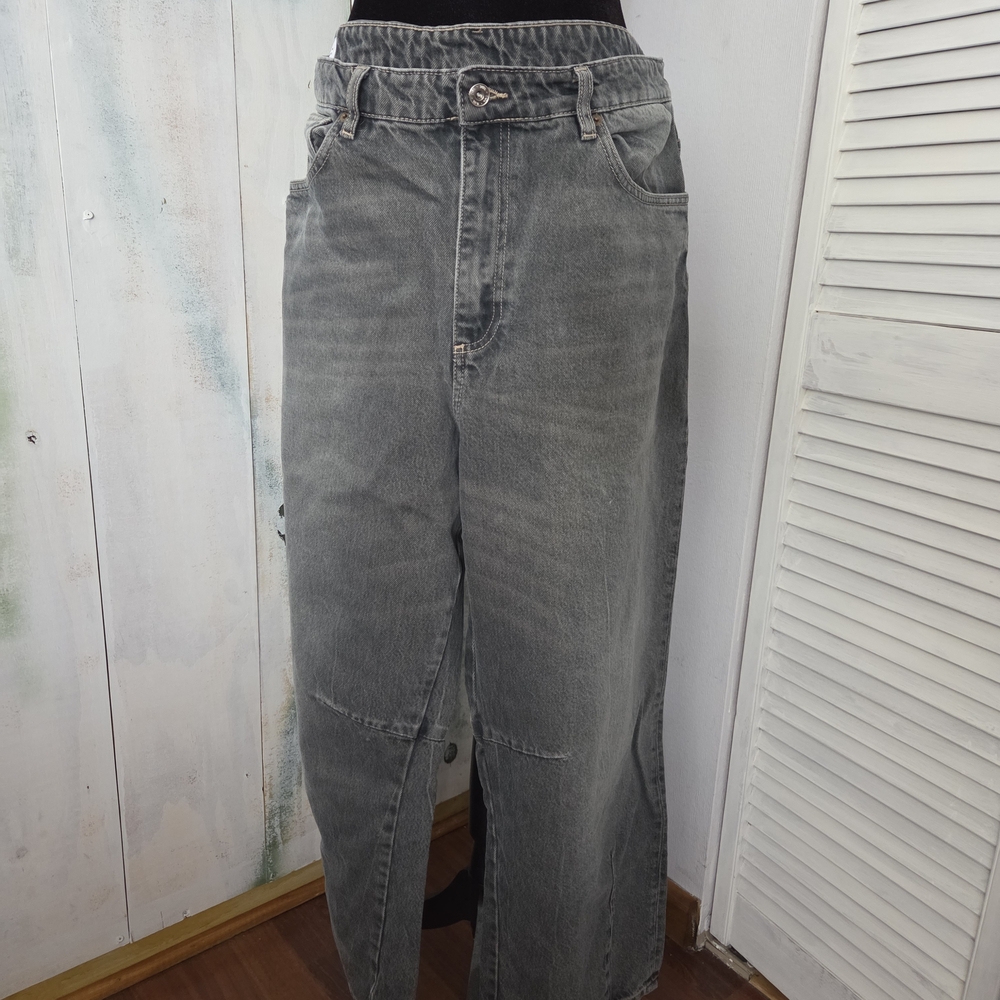 Zara Gray Barrel Jeans